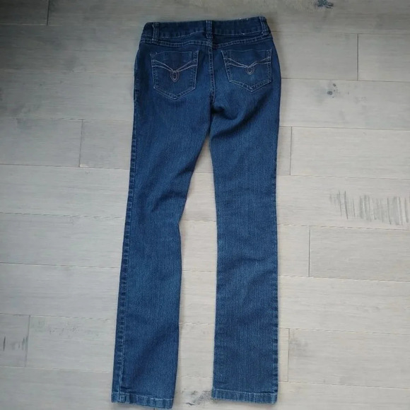 Sydney Straight Leg, Low Rise Dark Wash  Jeans, 5 - Picture 4 of 7